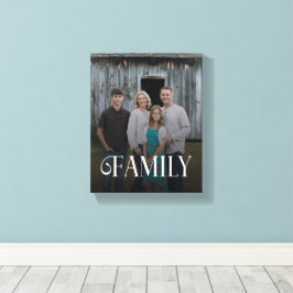 Modern Script Family Custom Photo Name  Canvastryck