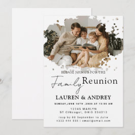 Modern Script Family Gathering Party Inbjudningar