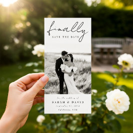 Modern Script Finally Bookmark Classic Photo Save Spara Datumet