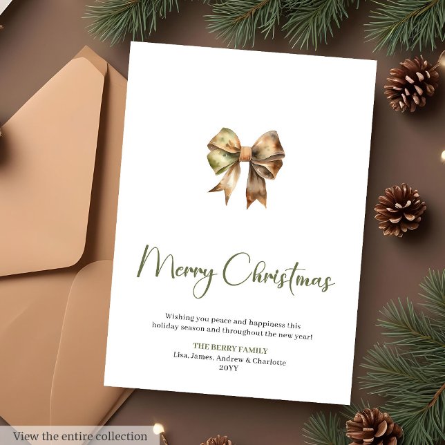 Modern Script Font Cozy Christmas Greeting Card Julkort (Modern Script Font Cozy Christmas Greeting Card

)