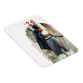 Modern Script Foto 2024 Minimalistisk Examen Magnet