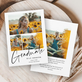 Modern Script Foto Collage Examen Meddelande