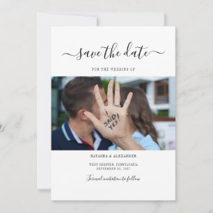 Modern Script Fotografi Spara Datumet