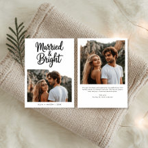 Modern Script Gift Bröllop & Ljust Nyförälskat Par