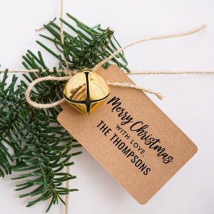 Modern Script God jul Family Helgdag Gift Självfärgande Stämpel