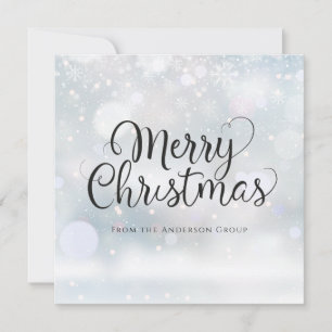 Modern Script God Jul Företag Julkort