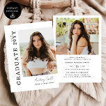 Modern Script Graduate 2 Photo Graduation Inbjudningar<br><div class="desc">Celebrate your graduate’s milestone with this Modern Script 2 Photo Graduation Announcement, designed to beautifully showcase seven favorite photos in a clean, modern layout. Featuring elegant flowing script paired with minimalist typography, this personalized announcement highlights special memories while sharing the exciting news with family and friends. Perfect for high school...</div>
