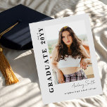 Modern Script Graduate 2 Photo Grey Graduation Inbjudningar<br><div class="desc">Celebrate your graduate’s milestone with this Modern Script 2 Photo Graduation Announcement, designed to beautifully showcase seven favorite photos in a clean, modern layout. Featuring elegant flowing script paired with minimalist typography, this personalized announcement highlights special memories while sharing the exciting news with family and friends. Perfect for high school...</div>