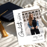 Modern Script Graduate 3 Photo Graduation Inbjudningar<br><div class="desc">Celebrate your graduate’s milestone with this Modern Script 3 Photo Graduation Announcement, designed to beautifully showcase seven favorite photos in a clean, modern layout. Featuring elegant flowing script paired with minimalist typography, this personalized announcement highlights special memories while sharing the exciting news with family and friends. Perfect for high school...</div>