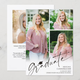 Modern Script Graduate 4 Bilder Meddelande