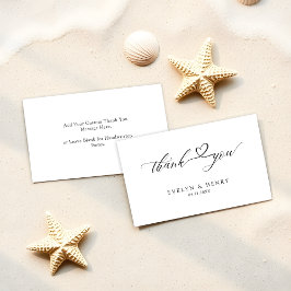 Modern Script Heart Bröllop Budget Tack Anteckningskort