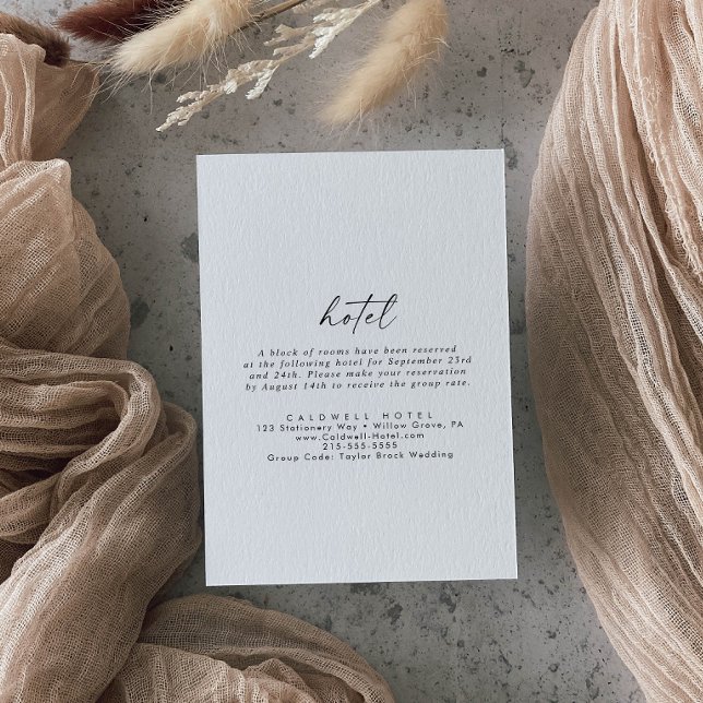 Modern Script Hotel Tilläggskort (Skapare uppladdad)