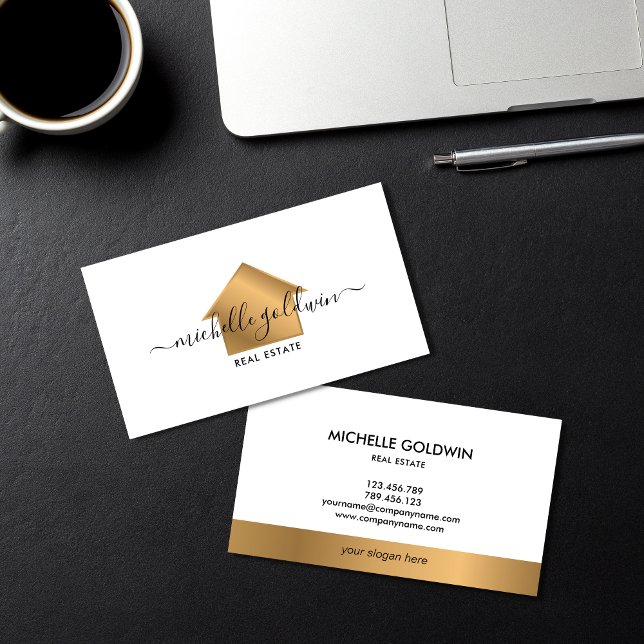 Modern Script House i Real Gods Professionell Visitkort (Skapare uppladdad)