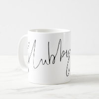 Modern Script Hubby Namn Black White