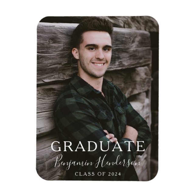 Modern Script Klass 2022 Examen Foto Magnet (Vertikal)
