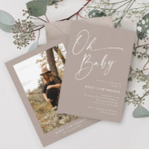 Modern Script Könsneutral Fotobarnvaskott