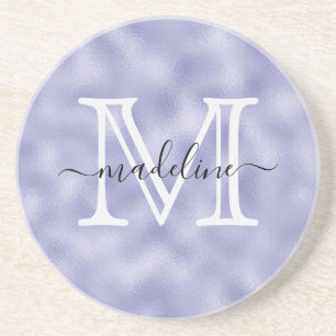 Modern Script Lila Foil Monogram Kitchen Underlägg