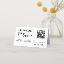 Modern Script Love QR-kod Kort