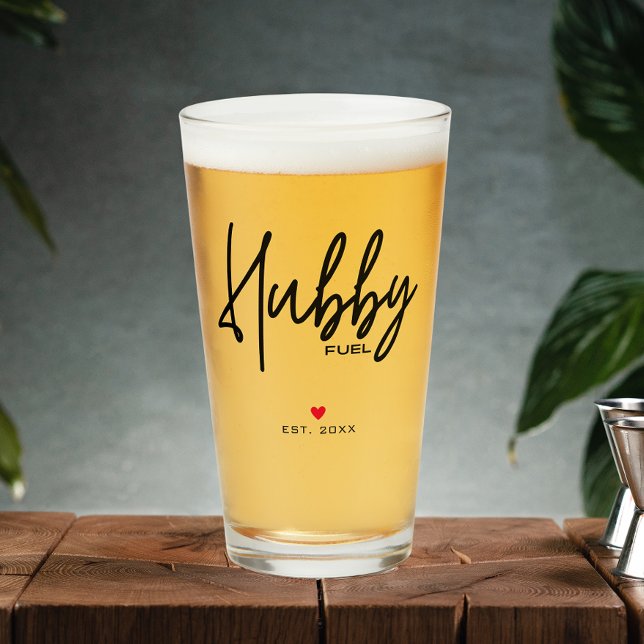 Modern Script Make Husben Customet Datum För Etabl Glaskopp (Skapare uppladdad)