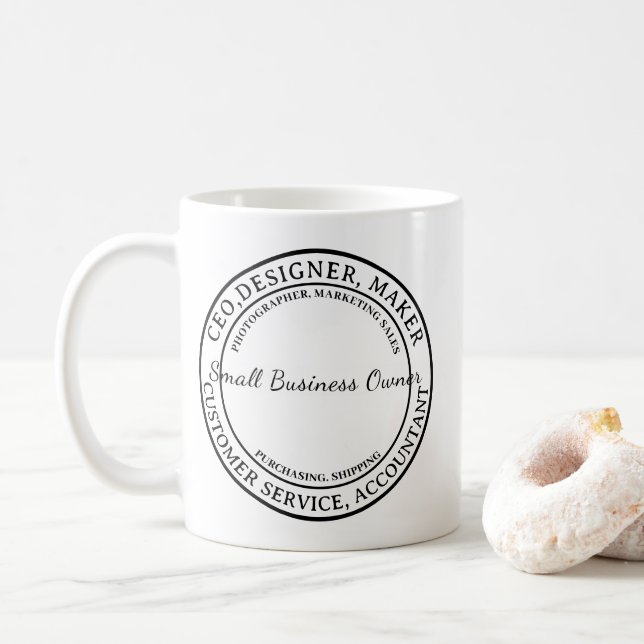 Modern Script Minimal Liten Kaffe Mugg för Småföre (Med munk)