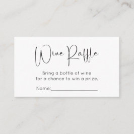 Modern Script Möhippa Vin Raffle Tilläggskort