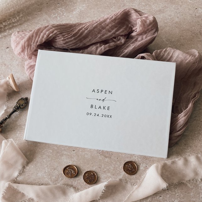 Modern Script Monogram Bröllop Guest Bok (Skapare uppladdad)