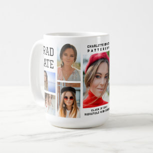 Modern Script Multi Photo Studenten Student Kaffemugg
