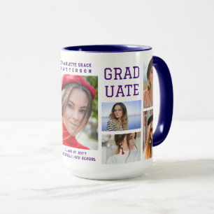 Modern Script Multi Photo Studenten Student Mugg