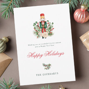 Modern Script Nutcracker Glad helg Julkort