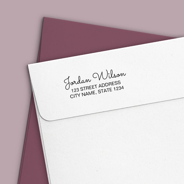 Modern Script Personal Home Adress Självfärgande Stämpel (Skapare uppladdad)