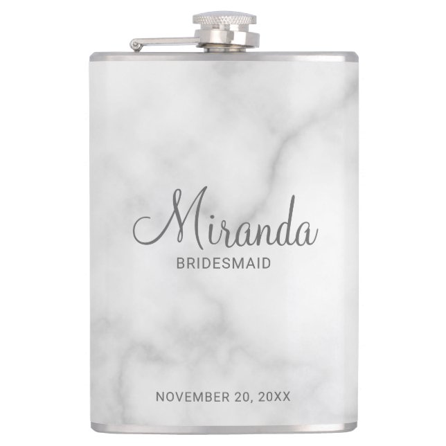 Modern Script Personlig Bridesmaias Namn Fickplunta (Framsidan)