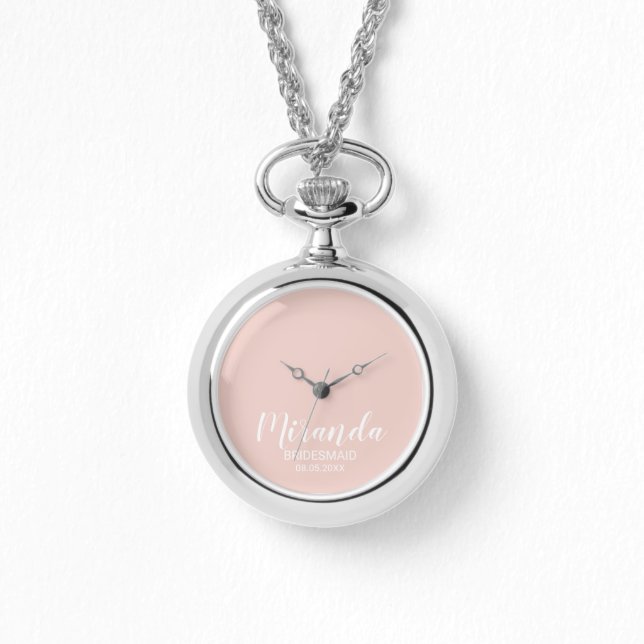 Modern Script Personlig Bridesmaid Armbandsur (Framsida)