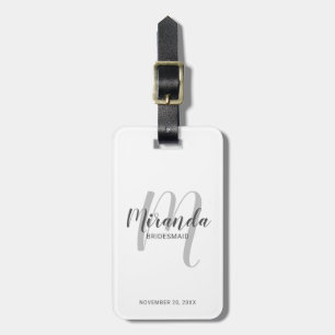 Modern Script Personlig Bridesmaid Bagagebricka