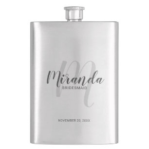 Modern Script Personlig Bridesmaid Fickplunta