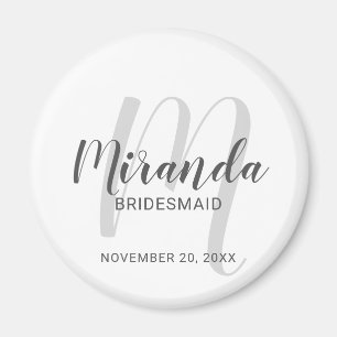 Modern Script Personlig Bridesmaid Magnet