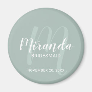 Modern Script Personlig Bridesmaid Magnet