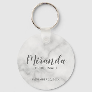 Modern Script Personlig Bridesmaid Nyckelring