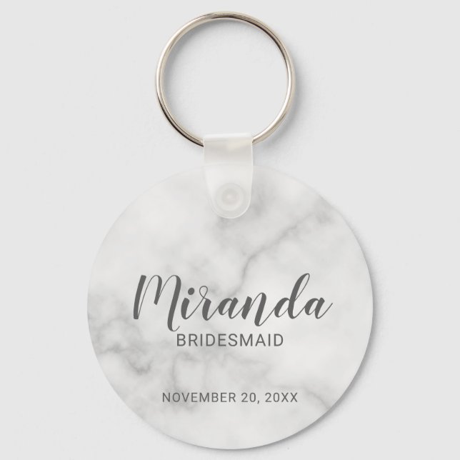 Modern Script Personlig Bridesmaid Nyckelring (Framsida)