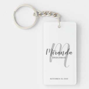 Modern Script Personlig Bridesmaid Nyckelring