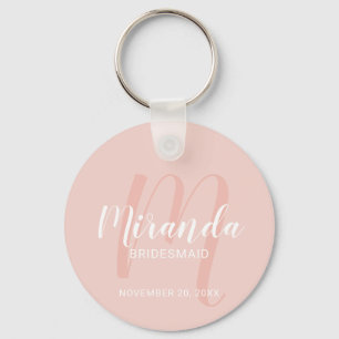 Modern Script Personlig Bridesmaid Nyckelring