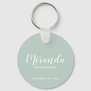 Modern Script Personlig Bridesmaid Nyckelring