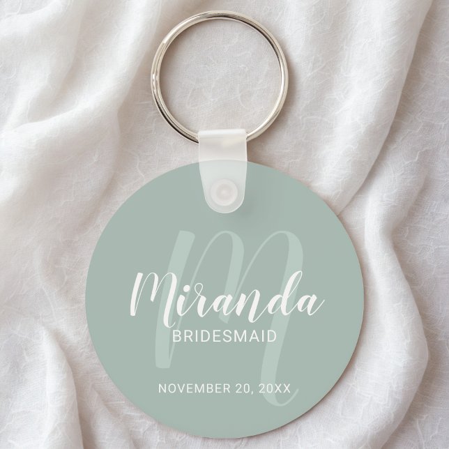 Modern Script Personlig Bridesmaid Nyckelring (Skapare uppladdad)