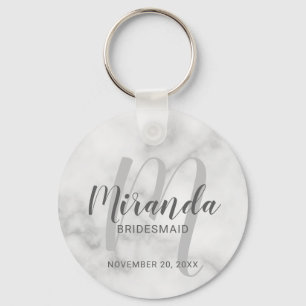 Modern Script Personlig Bridesmaid Nyckelring