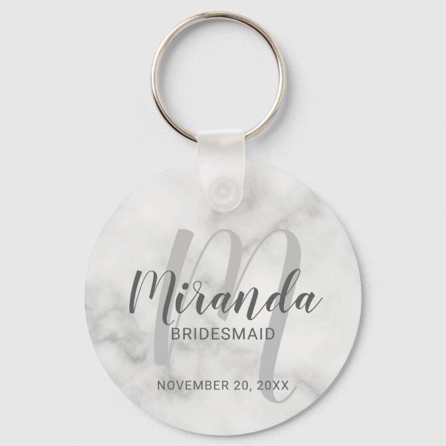 Modern Script Personlig Bridesmaid Nyckelring (Framsida)