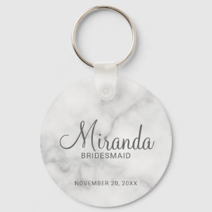 Modern Script Personlig Bridesmaid Nyckelring