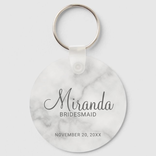 Modern Script Personlig Bridesmaid Nyckelring (Framsida)