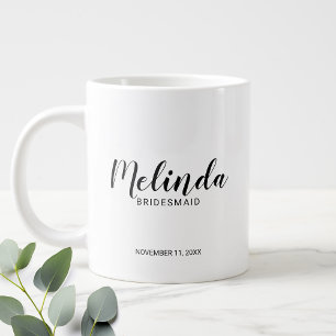 Modern Script Personlig Bridesmaids Coffee Mugg Jumbo Mugg
