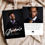 Modern Script Photo High School Graduation  Meddelande<br><div class="desc">Celebrate your achievement with this Modern Script Photo High School Graduation Foil Invitation. Featuring elegant script,  luxurious foil accents,  and space for a cherished photo,  this sleek and stylish design adds a personal touch to your special milestone. Perfect for inviting family and friends to join in the celebration.</div>