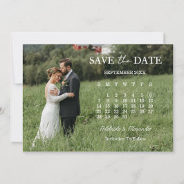 Modern Script Photo Wedding Save The Date Inbjudningar