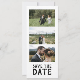 Modern Script Photo Wedding Save The Date Inbjudningar